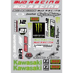 Planche stickers ( BUD RACING KAWA)