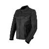 Blouson cuir homme moto route noir/noir Enfield  (homolgué CE) GASOLINE