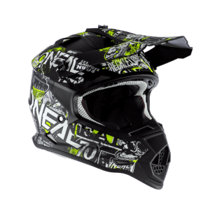 Casque MX enfant et adulte (Série 3 Attack black/neon yellow) O'NEAL