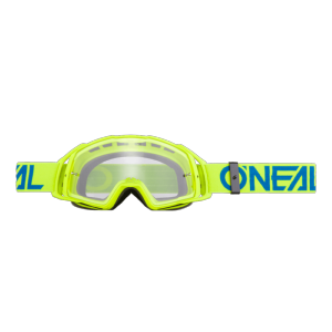 Masque MX/VTT DH (B20 Flat néon jaune blue/clear) O'NEAL