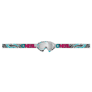 Masque MX/VTT DH (B10 STREAM gris pétrol rose/clear) O'NEAL