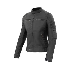 Blouson cuir femme moto route noir  (homolgué CE) GASOLINE